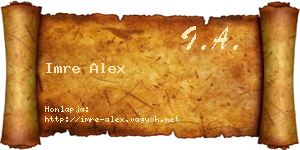 Imre Alex névjegykártya
