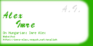 alex imre business card